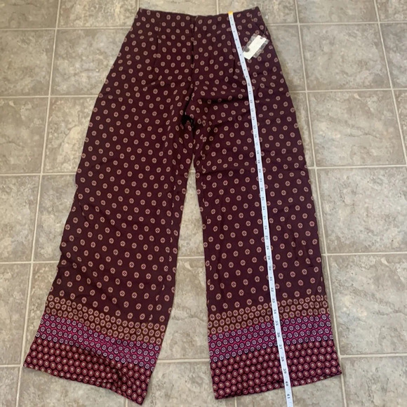 Anthropologie Marsden Wide leg Boho multi color geo print viscose pants size 0 - Picture 11 of 14